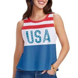 Tipsey Elves "Land That I Love" Cropped Tank Top - Size 2x